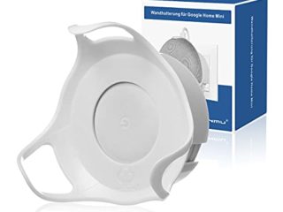 LANMU Soporte de pared para Smart Home Accesorio de gestión de cables compatible con Google Home Mini Altavoz (blanco, no más enredos de cables)