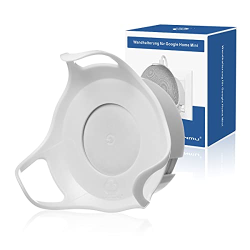 LANMU Soporte de pared para Smart Home Accesorio de gestión de cables compatible con Google Home Mini Altavoz (blanco, no más enredos de cables)