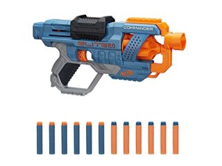 Lanzador Elite 2.0 Commander RD-6 de Nerf, 12 Dardos Oficiales de Nerf, Tambor rotatorio de 6 Dardos, Funciones de personalización incorporadas
