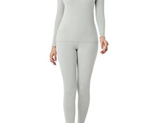 LAPASA - Conjuntos Ropa Térmica Mujer Camiseta Térmica Manga Larga Malla Termica Ropa Interior Invierno L17 S Gris