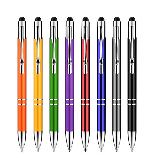 Lapiz tactil,Zoonnis 2 en 1 Bolígrafos capacitivos universales para dispositivos con pantallas táctiles,Lápiz sensible alto apto para Apple,iPad，iPhone,tabletas,Kindle,Samsung Galaxy(8 x color mixto)