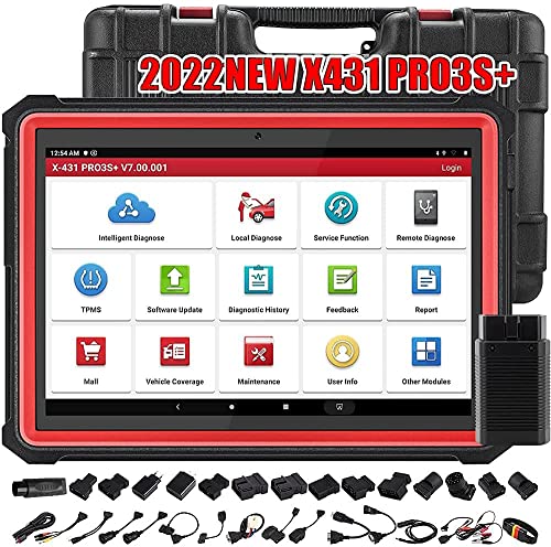 LAUNCH X431 PRO3S+ Maquina Diagnosis Scanner para vehículos professionale, Lector de Bluetooth OBD2 de Sistema Completo, 31+ Función de Reinicio, Bidireccional, Codificación ECU, Coincidencia
