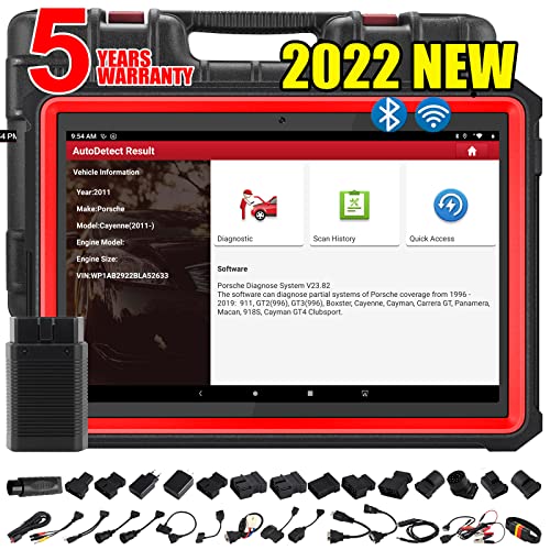 LAUNCH X431 PRO3S+ Profesional Maquina Diagnosis Coche multimarca,Escáner de Todo el Sistema, 31+ reinicio de reaprendizaje, Vin automático, codificación en línea, función guiada, Bluetooth 10.1"