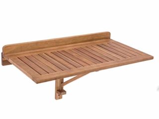 Ldk Garden Mesa de terraza Plegable Madera marrón, Natural