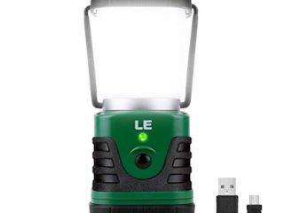 LE Linterna de Camping Recargable, Lámpara de Camping LED 1000 lúmenes, Farol Camping 4 Modos Luz de Emergencia, Luz de Carpa Resistente al Agua para Acampar, Caminar, Pescar, Cortes de Energía y Más