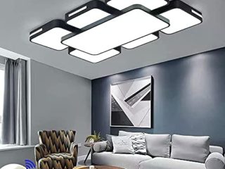 LED Lámpara de Techo 78W Interior Plafón Moderna LED de Techo Rectangular De Dormitorio Pasillo Cocina Sala Salón Comedor (Regulable 3000-6500K)