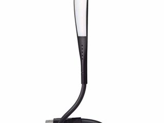 LEDGLE USB LED Luz Lectura Portátil Lámpara LED Noche Luz PC Cable de Iluminación, Interruptor Sensible al Tacto,3 Brillos Ajustables, Cuello de Cisne Flexible