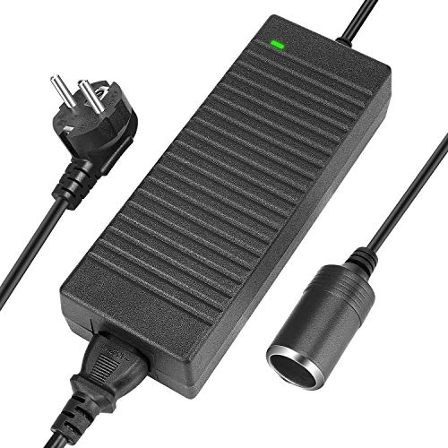 LEDMO Adaptador 12V 10A Transformador,Transformador 12V 10A,Alimentacion 12V 10A 120W,Transformador 220V 12V Convertidor Electrónico Encendedor de Cigarrillos de Coche Enchufe 100-240V