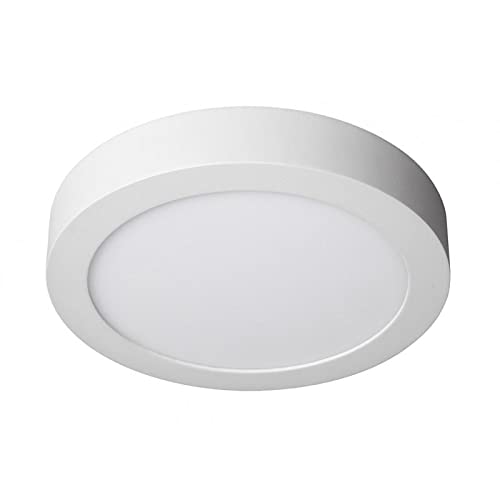 LEDUNI Downlight Panel Superficie LED Circular Redonda 20W 2000LM Plafon Redondo Para techo y Pared Color Blanco Frío 6000K Angulo 120 IP40 OPAL Aluminio 225 * 40Hmm
