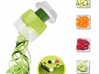 LEEWENYAN Cortador de Verdura 4 en 1 Rallador de Verduras Calabacin Pasta 4 Modos Espiralizador Vegetal Veggetti Slicer Pepino Espaguetis de Calabacin Manual