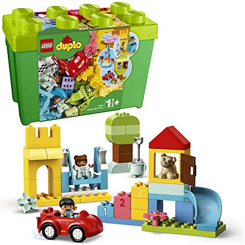 LEGO 10914 Duplo Caja de Ladrillos Deluxe, Set de Construcción con Almacenaje, Primeros Ladrillos para Niños y Regalos para Bebé +1.5 Años
