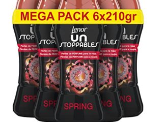 Lenor UNstoppables Perlas de Perfume para la Ropa, 90 Lavados (6 x 210 gr), Fragancia Spring