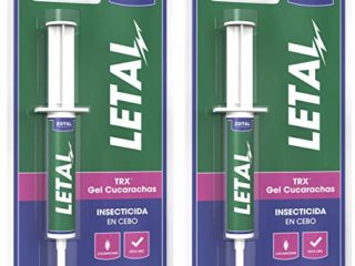 LETAL Gel Insecticida Cucarachas - Cebo Mata Cucarachas para Uso Doméstico de Zotal, Pack de 20 g en Total - Elimina Todo Tipo de Cucarachas - Efecto Duradero en el Control de Larvas y Adultos