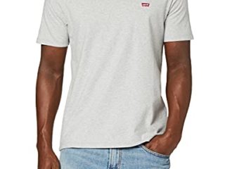 Levi's The Original tee Camiseta, Gris (Cotton + Patch Medium Grey Heather Emb 0015), Large para Hombre