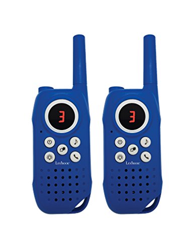 LEXIBOOK exte Par de walkie talkies, Rango transmisión de 5km, Sonido Digital, Juego de comunicación para Interiores y Exteriores, Clip para cinturón, Negro, TW42_01, Color, One Size