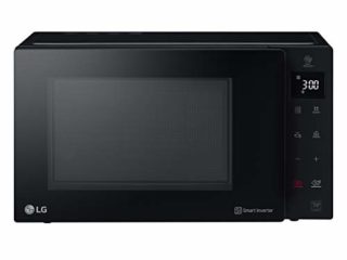 LG MH6535GIB - Microondas con grill, 25 litros, 1000 W, Smart Inverter, display digital, Color Negro