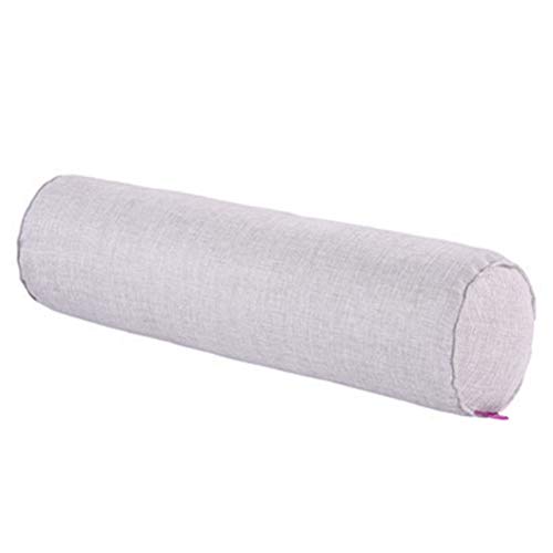 LGYKMU De Lino Color Sólido Caramelo Rollo Cojines Cilíndricos Embarazo Almohada Almohada para Cuello De Casa Rural El Amortiguador del Sofá del Salón De Belleza del Pie Almohadilla,Gris,20 * 120cm