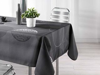 L'Harmonie du decor - 1721368, Mantel Rectangular, 150 X 240 Cm, Kosmo, Poliéster Estampado, Gris