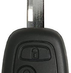 Liamgate Carcasa de repuesto para llave de Peugeot 206 con 2 botones
