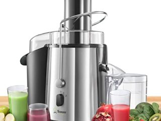 Licuadoras para Verduras y Frutas - Gran Potencia (850 W) y 2 Velocidades - Licuadora Exprimidor Zumo Gran Apertura (75 mm), Patas Antideslizantes y CE - Juicer Extractor de Jugo de Verduras y Frutas