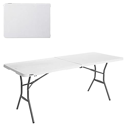 LIFETIME 80471 - Mesa plegable multiusos ultrarresistente lifetime 184x76x73 cm uv100, Color Blanco