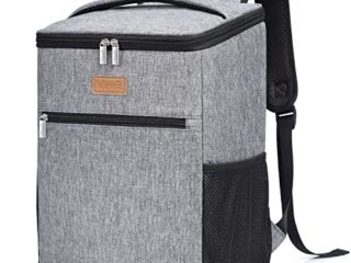 Lifewit Mochila de Refrigeración Bolsa Térmica Porta Alimentos Mochila Grande Suave para la Playa/Picnic/Día de Campo/Barbacoa (Gris)