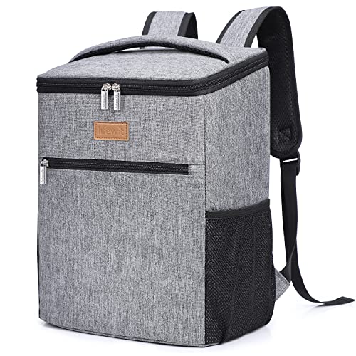 Lifewit Mochila de Refrigeración Bolsa Térmica Porta Alimentos Mochila Grande Suave para la Playa/Picnic/Día de Campo/Barbacoa (Gris)