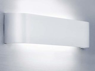 Lightess 12W Apliques de Pared Interior LED Lámpara de Pared Moderna Blanco Luz de Aluminio IP44 Perfecto para Salón Dormitorio Sala Pasillo Escalera, 6000K Blanco Frío