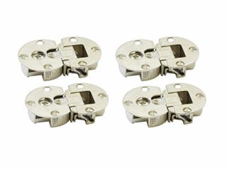LIKERAINY 90 Grado 3D de Ajustable Bisagra para Puerta Abatible 35mm Bisagras para Solapas de Madera Puertas de Empotrado Mueble Armario Juego de 4