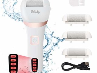Lima Eléctrica Pedicura Eléctrico Lima Pies Profesional Recargable Wolady IPX7 Impermeable Eliminar Callos Pies Durezas Pedicura Pies Cuidado Lima 3 Recambios 5 Niveles Batería 1200MAH 2 Velocidades