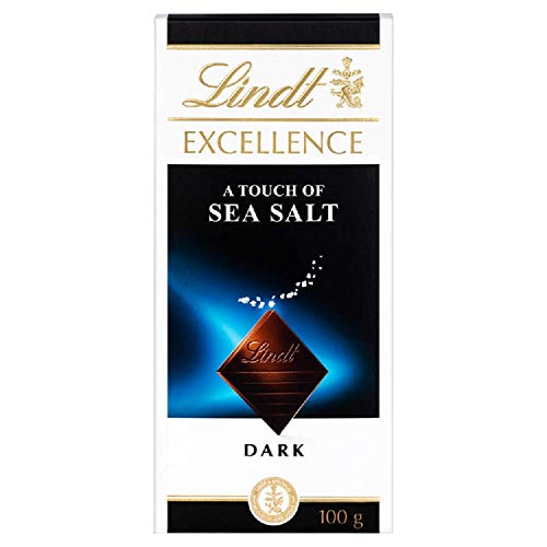 Lindt Excellence Tableta de Chocolate Negro, con un Toque de Flor de Sal, 100g