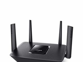 Linksys MR8300 AC2200 router WiFi mesh tribanda (funciona con el sistema WiFi doméstico para todo el hogar Velop, 4 puertos Ethernet Gigabit, USB 3.0, controles parentales mediante la aplicación)