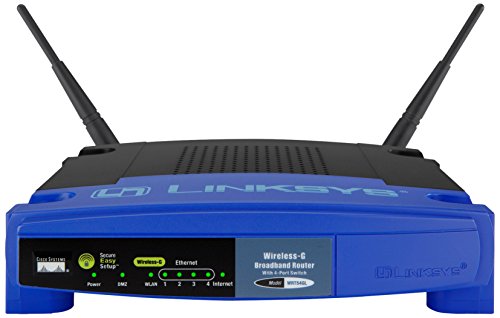 Linksys WRT54GL-EU - Router Wi-Fi Wireless-G (2 Antenas externas, 4 Puertos Fast Ethernet, 2,4 GHz, 54 Mbps), Azul