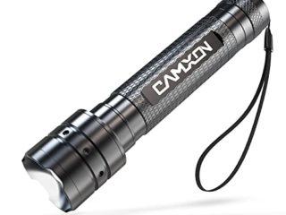 Linterna Táctica Led, Camxon 3000LM Enfoque Ajustable 4 Modos Resistente Al Agua Alta Calidad LED Linterna para Camping, Montañismo, Exteriores