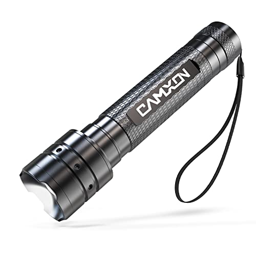 Linterna Táctica Led, Camxon 3000LM Enfoque Ajustable 4 Modos Resistente Al Agua Alta Calidad LED Linterna para Camping, Montañismo, Exteriores