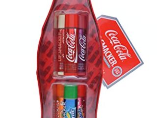 Lip Smacker - Colección Coca-Cola Lata Vintage - 6 Bálsamos Labiales de Diferentes Sabores para Niños - Caja de Colección con la Forma de la Icónica Botella Vintage de Coca-Cola - Pack de 6 Unidades