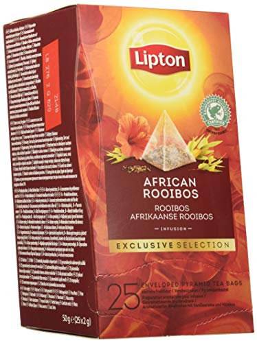 Lipton Selección Exclusiva Infusión African Rooibos, Caja Con 25 Pirámides
