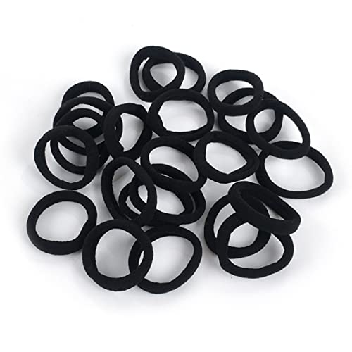 LIUJZZJ 15 élastiques à cheveux noirs en coton de haute qualité Les chouchous élastiques sans métal,faits pour un usage quotidien. sont idéals comme accessoires de cheveux pour les femmes