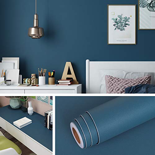 Livelynine 40CMX10M Papel Pintado Pared Dormitorio Juvenil Papel Pared Autoadhesivo Habitacion Revestimiento de Paredes de Vinilo Papel Adhesivo Colores Para Muebles Rollo Vinilo Adhesivo Manualidades