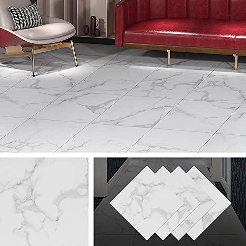 Livelynine Suelo Vinilo Autoadhesivo Baño Gris Claro Suelo Vinilico Cocina Autoadhesivo Impermeable Losetas Vinilo para Suelo 30x30 Baldosas Adhesivas Suelo Marmol Vinilo para Suelo Salón, 4 Losetas