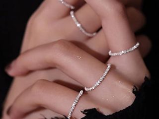 Llegó el Anillo Brillante de Plata de Ley 925, Estilo Simple, versátil, Decorativo, Compacto, Anillo de Dedo índice, joyería de Moda para Mujer