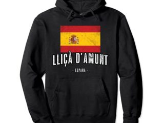 Lliçà d'Amunt España | Souvenir - Ciudad - Bandera - Sudadera con Capucha