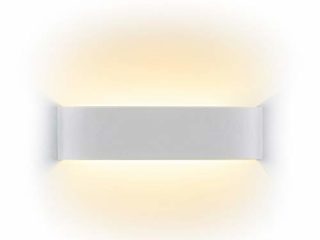 Lámpara de pared Interior 12W Moderna Apliques de Pared Blanco Cálido perfecto Para Lámpara de Decoración Pasillo Dormitorio Baño Pasillo Escaleras Iluminación de Pared Luz de Noche, Blanco Cálido