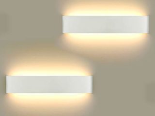 Lámpara de Pared LED 2 unidades, 16 W Lámpara de Pared Moderna Para Interior Para Lámpara de Baño, Salón, Dormitorio, Escalera, Pasillo, Iluminación de Pared, Blanco Cálido 3000K