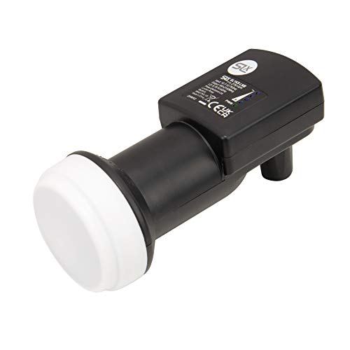 LNB Parabolica, Receptor Antena Parabolica Universal, con Indicador de Fuerza de Señal, Salida única Compatible con HD, 4K, UHD, Full HD