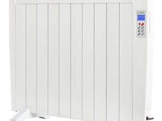 LODEL RA10 | Emisor Térmico Bajo Bajo Consumo | 1500W | 10 Elementos de Aluminio | 17 – 24m2 | Calentamiento Rápido | Programable | Mando a Distancia | 3 Modos | Incluye patas y soporte para pared.