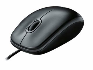 Logitech B100 Ratón con Cable, 3 Botones, Seguimiento Óptico, Ambidiestro, PC/Mac/Portátil/Chromebook - Negro