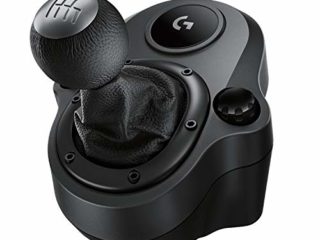 Logitech G Driving Force Palanca de Cambio para Volantes de Carreras G29, G920 y G923, 6 Velocidades, Marcha Atrás a Presion, Acero y Cuero - Negro