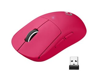 Logitech G PRO X SUPERLIGHT Ratón Gaming Inalámbrico, Captor HERO 25K, 25,600 DPI, Ultraligero con 63g, Peso Reducido, 5 Botones Programables, Batería Larga Duración, PC/Mac - Magenta