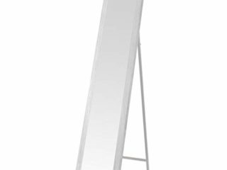 LOLAhome Espejo de pie Blanco nórdico de Madera de 37 x 157 cm